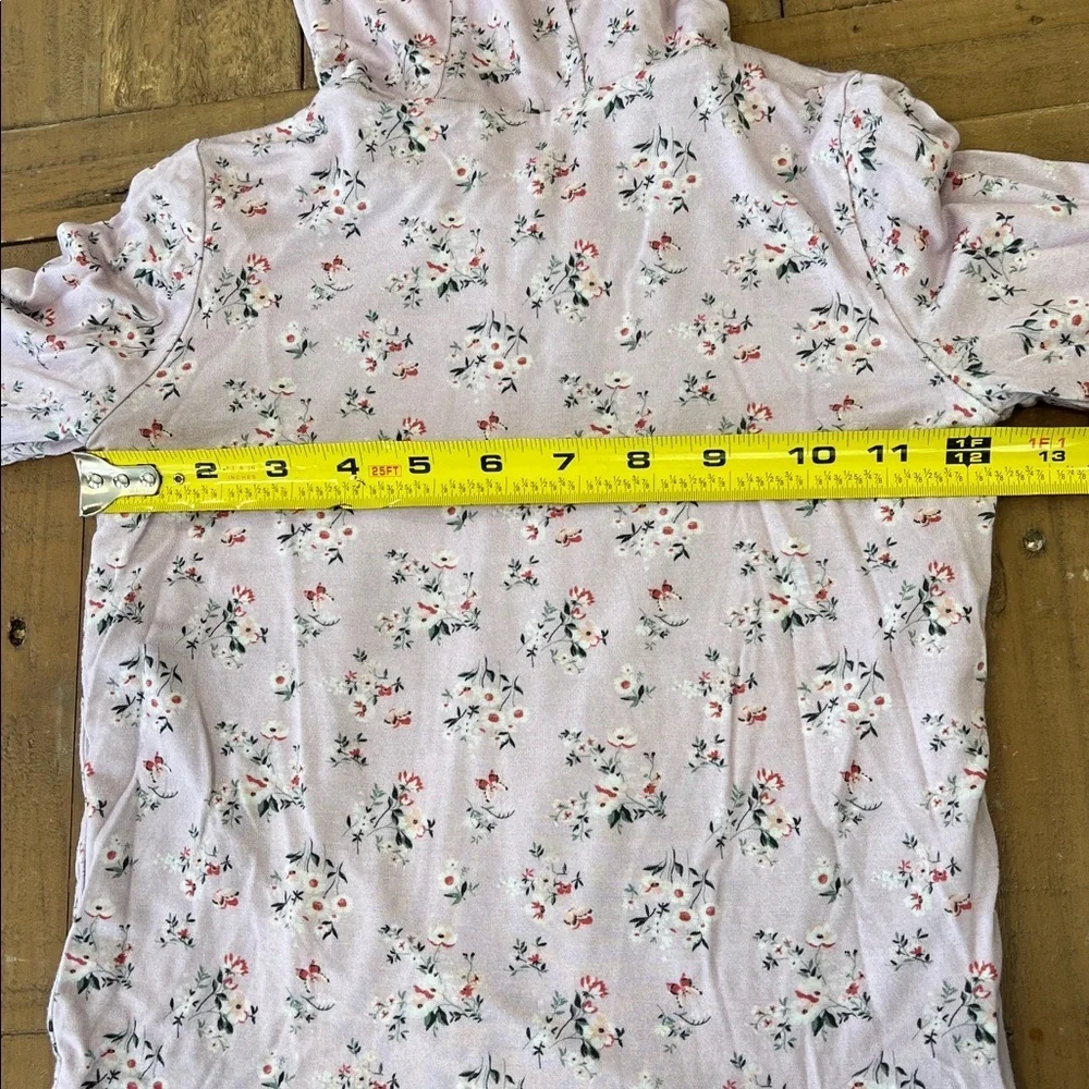 Posh peanut bamboo floral butterfly reversible hoodie sweatshirt size 3-4 - Picture 9 of 9